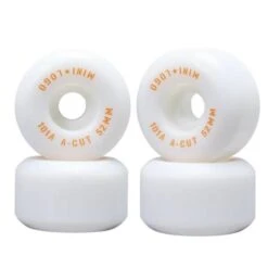 Roues Longboard Skate Mini Logo Set De 4 Roues De Skateboard A-Cut 101A White - 52mm
